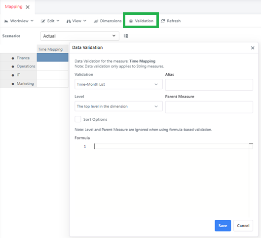 Cube Data Validation