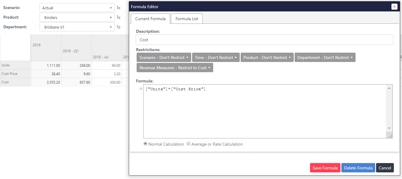 Formula Editor