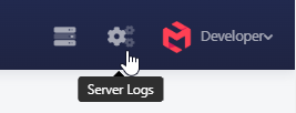 Go to the logs page through the top navigation