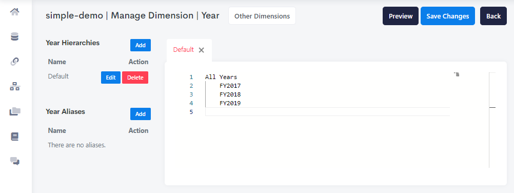 Year Dimension