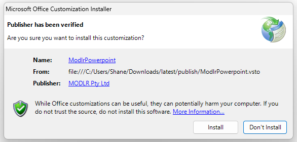 Install wizard