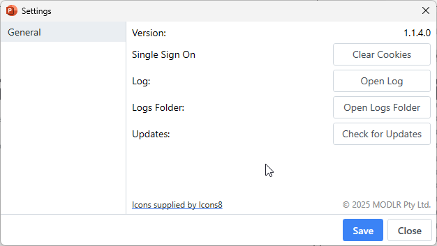 Settings Window