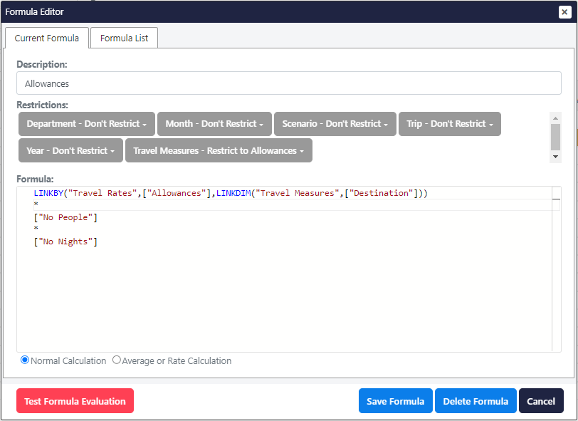Formula Editor